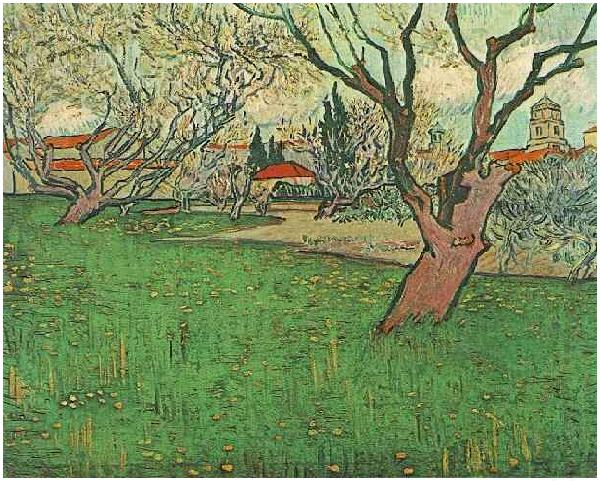 View of Arles with flowering trees, Vincent Van Gogh